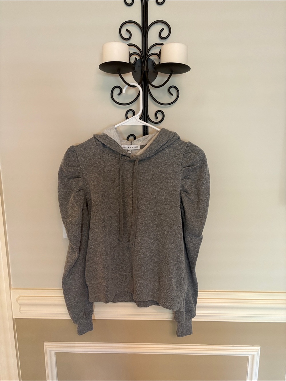 Rebecca Minkoff Heather Gray Hooded Pullover size XXS